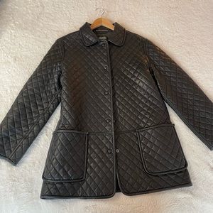 Vintage 90’s quilted leather jacket by Hilary Radley size S-M